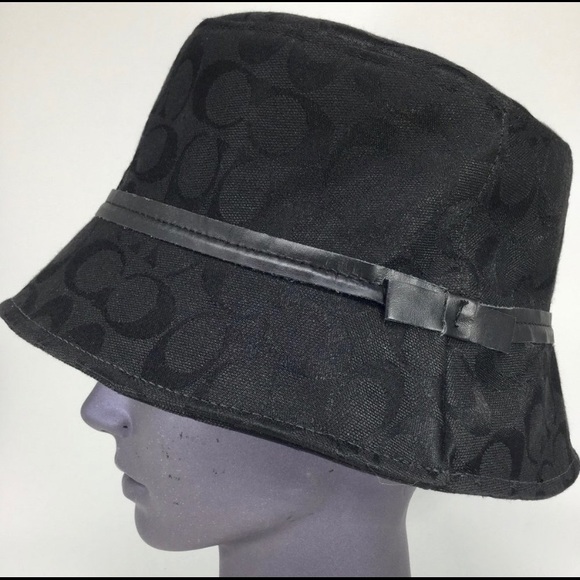 Coach Accessories - Soooo cute Coach signature bucket hat in black.